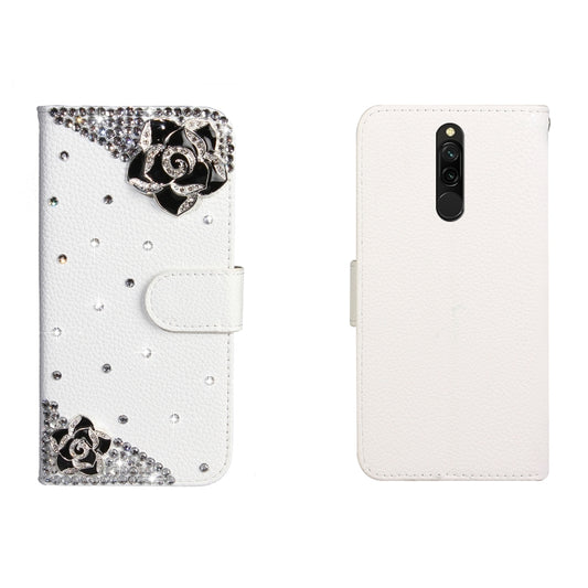 Horizontal Flip Solid Color Rhinestones Leather Case with Card Slot & Wallet & Holder, For Galaxy A01, For OPPO A11, For Galaxy A21, For Galaxy A41, For Galaxy A51, For Galaxy A71, For Huawei P40, For Huawei P40 Lite, For Huawei P40 Pro, For Galaxy S20...
