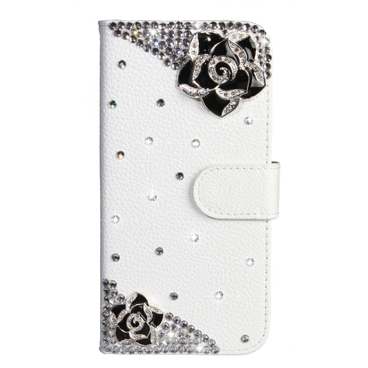 Horizontal Flip Solid Color Rhinestones Leather Case with Card Slot & Wallet & Holder, For Galaxy A01, For OPPO A11, For Galaxy A21, For Galaxy A41, For Galaxy A51, For Galaxy A71, For Huawei P40, For Huawei P40 Lite, For Huawei P40 Pro, For Galaxy S20...