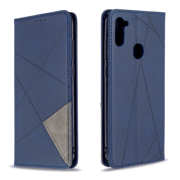 Rhombus Texture Horizontal Flip Magnetic Leather Case with Holder & Card Slots & Wallet, For Huawei P40 Lite, For Huawei P40 Lite E / Y7P, For Huawei Honor 20S, For Samsung Galaxy A11
