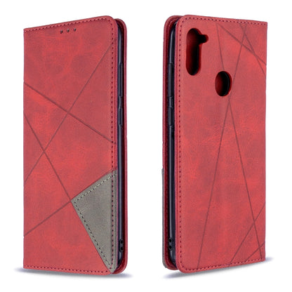 Rhombus Texture Horizontal Flip Magnetic Leather Case with Holder & Card Slots & Wallet, For Huawei P40 Lite, For Huawei P40 Lite E / Y7P, For Huawei Honor 20S, For Samsung Galaxy A11