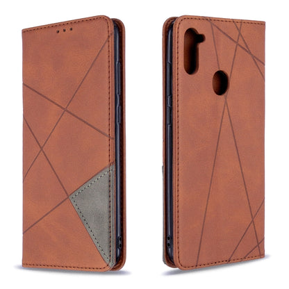 Rhombus Texture Horizontal Flip Magnetic Leather Case with Holder & Card Slots & Wallet, For Huawei P40 Lite, For Huawei P40 Lite E / Y7P, For Huawei Honor 20S, For Samsung Galaxy A11
