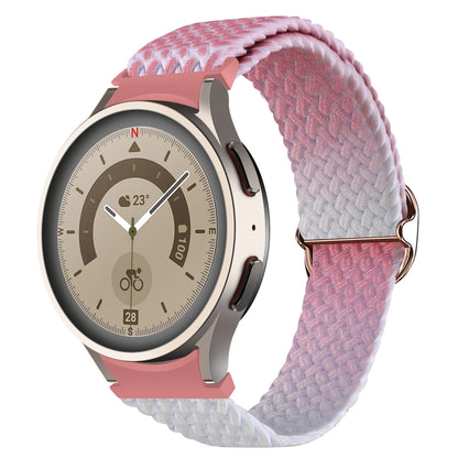 For Samsung Galaxy Watch 5 / Watch 5 Pro / Watch 4 Weave Gradient Color Watch Band