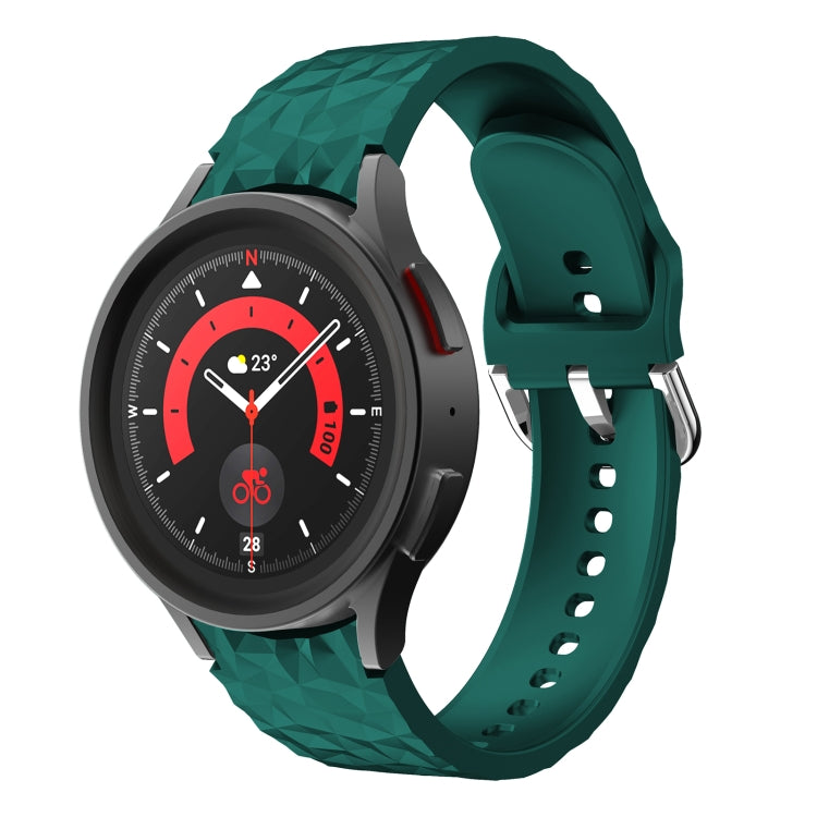 Rhombus Texture Silicone Watch Band, For Samsung Galaxy Watch 5 / Watch 5 Pro