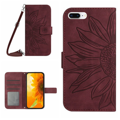 Skin Feel Sun Flower Pattern Flip Leather Phone Case, For iPhone 6, For iPhone 6s Plus, For iPhone 7 / 8, For iPhone 7 Plus / 8 Plus