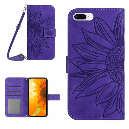 Skin Feel Sun Flower Pattern Flip Leather Phone Case, For iPhone 6, For iPhone 6s Plus, For iPhone 7 / 8, For iPhone 7 Plus / 8 Plus