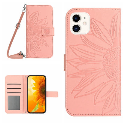 Skin Feel Sun Flower Pattern Flip Leather Phone Case, For iPhone 11, For iPhone 11 Pro, For iPhone 11 Pro Max, For iPhone 12 mini