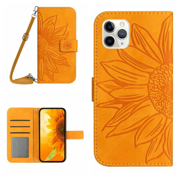 Skin Feel Sun Flower Pattern Flip Leather Phone Case, For iPhone 11, For iPhone 11 Pro, For iPhone 11 Pro Max, For iPhone 12 mini
