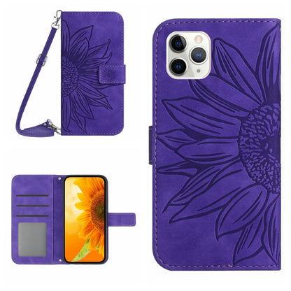 Skin Feel Sun Flower Pattern Flip Leather Phone Case, For iPhone 11, For iPhone 11 Pro, For iPhone 11 Pro Max, For iPhone 12 mini