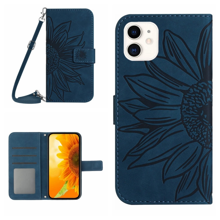 Skin Feel Sun Flower Pattern Flip Leather Phone Case, For iPhone 11, For iPhone 11 Pro, For iPhone 11 Pro Max, For iPhone 12 mini