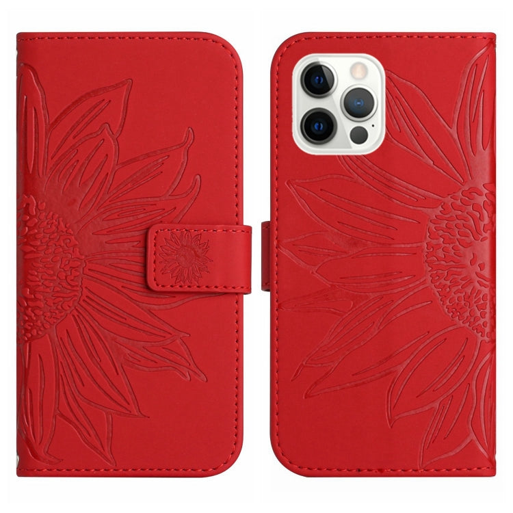 Skin Feel Sun Flower Pattern Flip Leather Phone Case, For iPhone 12 Pro, For iPhone 12 Pro Max, For iPhone 13, For iPhone 13 mini