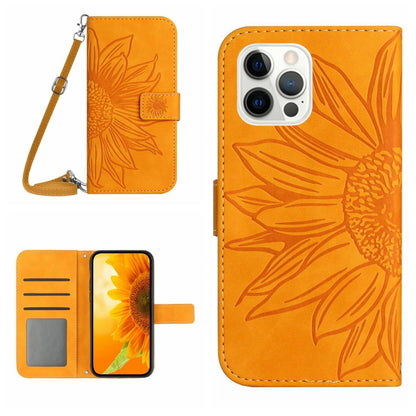 Skin Feel Sun Flower Pattern Flip Leather Phone Case, For iPhone 12 Pro, For iPhone 12 Pro Max, For iPhone 13, For iPhone 13 mini