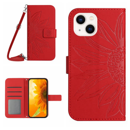 Skin Feel Sun Flower Pattern Flip Leather Phone Case, For iPhone 12 Pro, For iPhone 12 Pro Max, For iPhone 13, For iPhone 13 mini