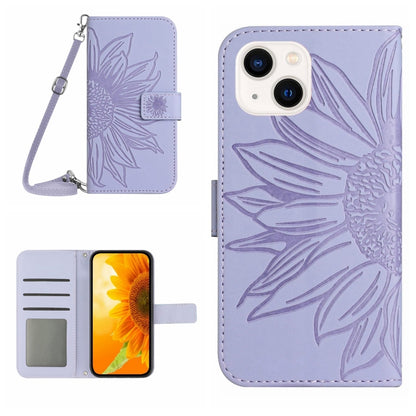Skin Feel Sun Flower Pattern Flip Leather Phone Case, For iPhone 12 Pro, For iPhone 12 Pro Max, For iPhone 13, For iPhone 13 mini