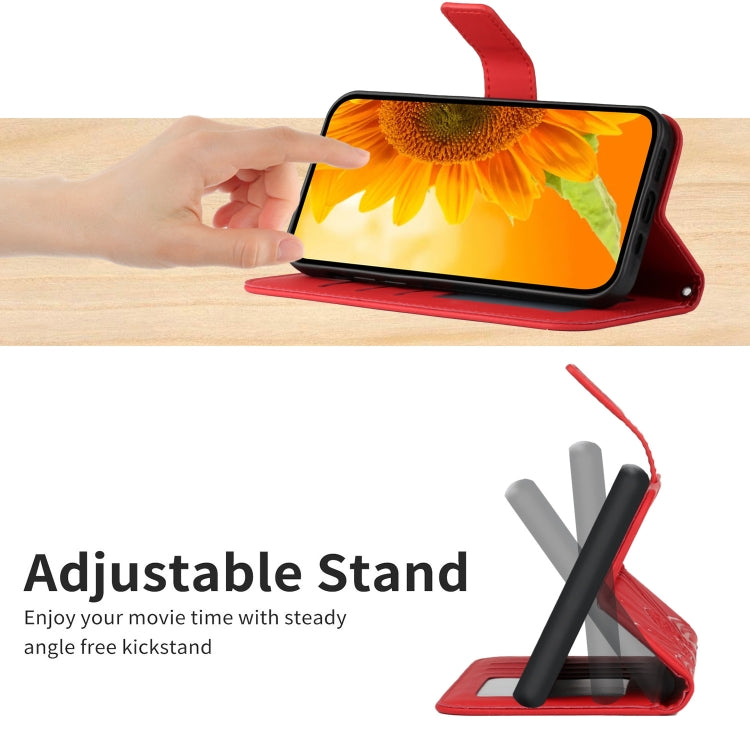 Skin Feel Sun Flower Pattern Flip Leather Phone Case, For iPhone 13 Pro, For iPhone 13 Pro Max, For iPhone 14, For iPhone 14 Plus
