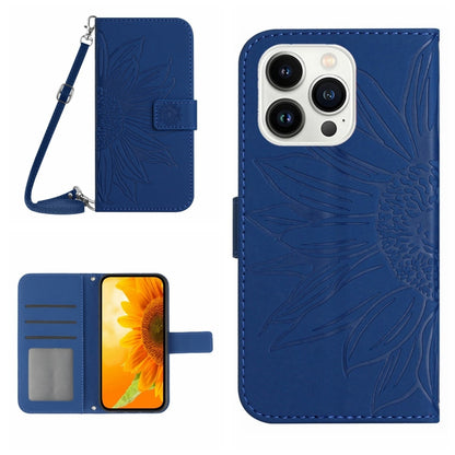 Skin Feel Sun Flower Pattern Flip Leather Phone Case, For iPhone 13 Pro, For iPhone 13 Pro Max, For iPhone 14, For iPhone 14 Plus