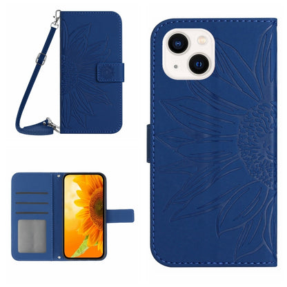 Skin Feel Sun Flower Pattern Flip Leather Phone Case, For iPhone 13 Pro, For iPhone 13 Pro Max, For iPhone 14, For iPhone 14 Plus