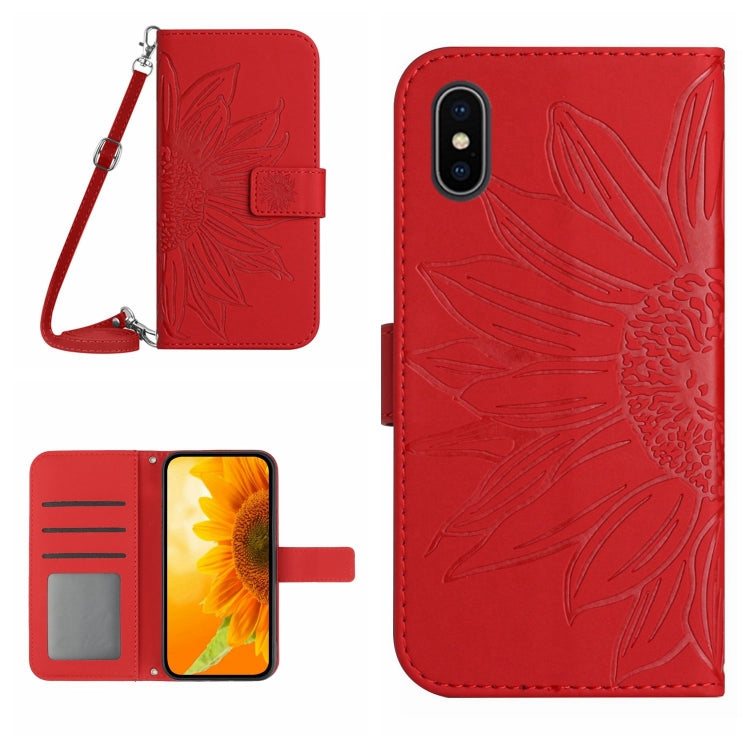 Skin Feel Sun Flower Pattern Flip Leather Phone Case, For iPhone 14 Pro, For iPhone 14 Pro Max, For iPhone X / XS, For iPhone XR