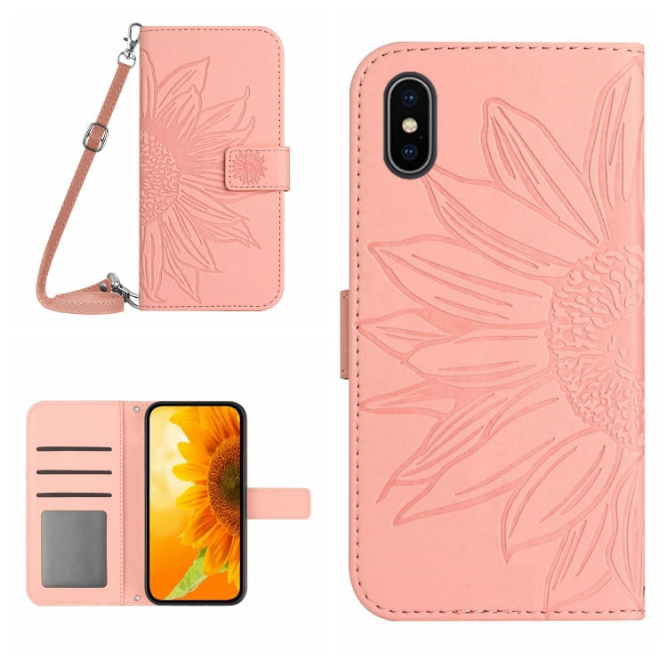 Skin Feel Sun Flower Pattern Flip Leather Phone Case, For iPhone 14 Pro, For iPhone 14 Pro Max, For iPhone X / XS, For iPhone XR