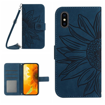 Skin Feel Sun Flower Pattern Flip Leather Phone Case, For iPhone 14 Pro, For iPhone 14 Pro Max, For iPhone X / XS, For iPhone XR