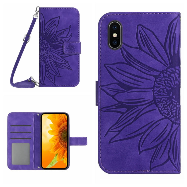 Skin Feel Sun Flower Pattern Flip Leather Phone Case, For iPhone 14 Pro, For iPhone 14 Pro Max, For iPhone X / XS, For iPhone XR