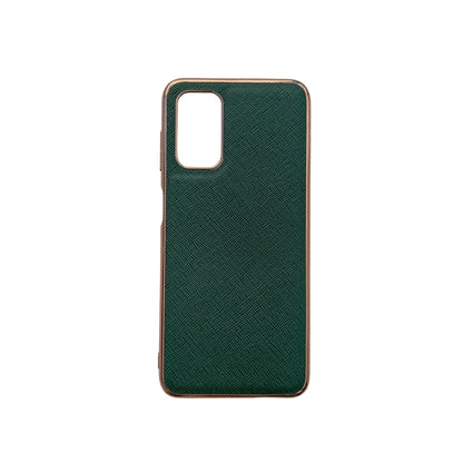 Nano Electroplating Cross Texture Genuine Leather Phone Case, For Samsung Galaxy A23 5G / 4G, For Samsung Galaxy A33 5G, For Samsung Galaxy A53 5G, For Samsung Galaxy A73 5G