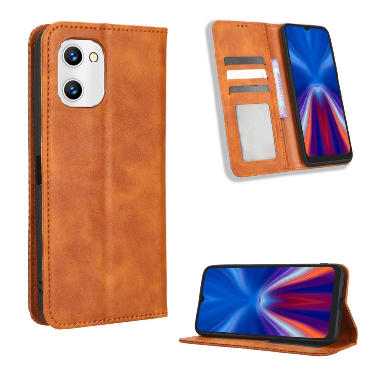 Magnetic Buckle Retro Texture Leather Phone Case, For UMIDIGI C1, For UMIDIGI F3 5G / 4G / F3S / F3 SE, For UMIDIGI Power 7 / Power 7S, For ZTE Blade A52 Lite, For ZTE Blade A72 5G