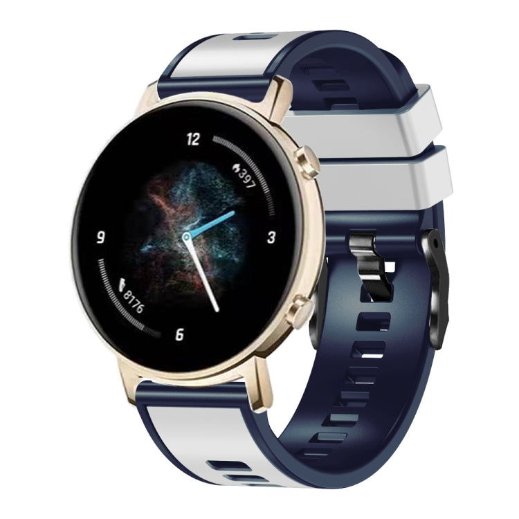 Plain Weave Two-color Silicone Watch Band, For Samsung Galaxy Watch 5 Pro 45mm