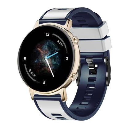 Plain Weave Two-color Silicone Watch Band, For Samsung Galaxy Watch 5 Pro 45mm