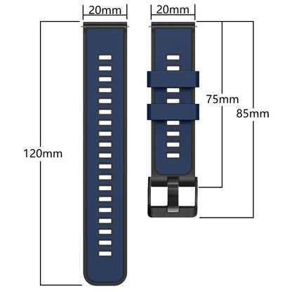 Plain Weave Two-color Silicone Watch Band, For Samsung Galaxy Watch 5 Pro 45mm