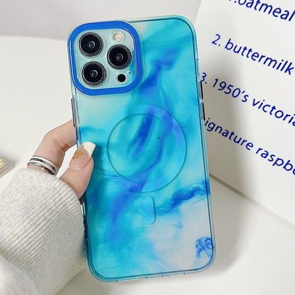 Marble Dual-side Laminating Magsafe Phone Case, For iPhone 14, For iPhone 14 Plus, For iPhone 14 Pro, For iPhone 14 Pro Max