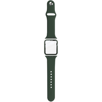 imak Silicone Watch Band PC Frame with Tempered Glass Film, For Apple Watch SE 2022 40mm, For Apple Watch SE 2022 44mm