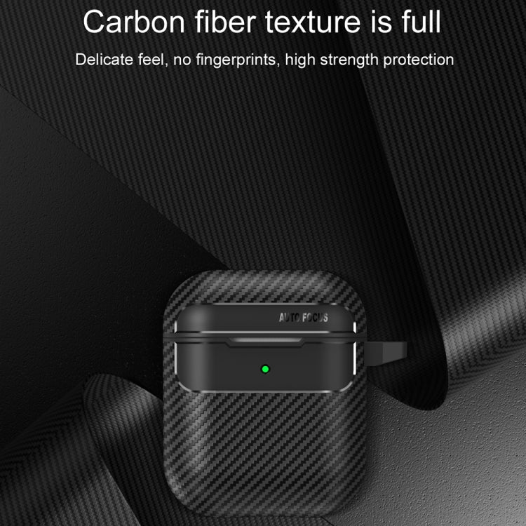 Carbon Fiber Texture Anti-fall Earphone Protective Case, For AirPods 1 / 2, For AirPods 3, For AirPods Pro, For AirPods Pro 2