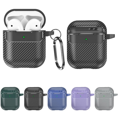 Carbon Fiber Texture Anti-fall Earphone Protective Case, For AirPods 1 / 2, For AirPods 3, For AirPods Pro, For AirPods Pro 2