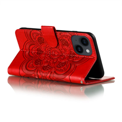 Sun Mandala Embossing Leather Phone Case, For iPhone 14 / 13, For iPhone 14 Plus, For iPhone 14 Pro, For iPhone 14 Pro Max