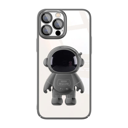Electroplating PC Astronaut Holder Phone Case with Lens Film, For iPhone 12 Pro Max, For iPhone 11, For iPhone 11 Pro, For iPhone 11 Pro Max