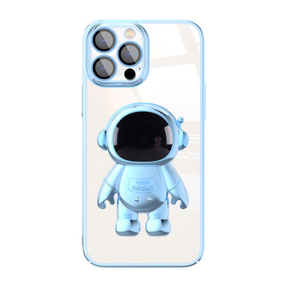 Electroplating PC Astronaut Holder Phone Case with Lens Film, For iPhone 12 Pro Max, For iPhone 11, For iPhone 11 Pro, For iPhone 11 Pro Max