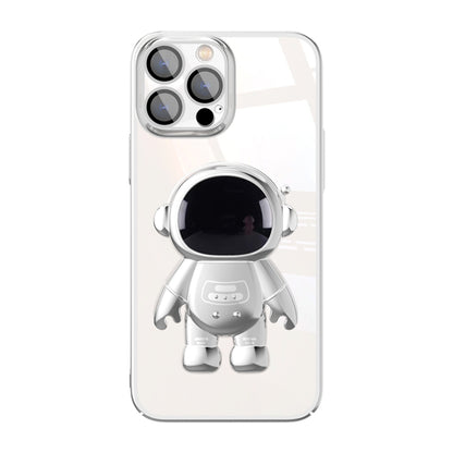 Electroplating PC Astronaut Holder Phone Case with Lens Film, For iPhone 12 Pro Max, For iPhone 11, For iPhone 11 Pro, For iPhone 11 Pro Max
