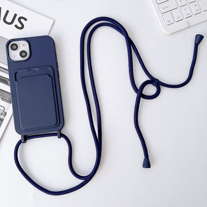 Crossbody Lanyard Elastic Silicone Card Holder Phone Case, For iPhone 14 Pro Max, For iPhone 13, For iPhone 13 Pro