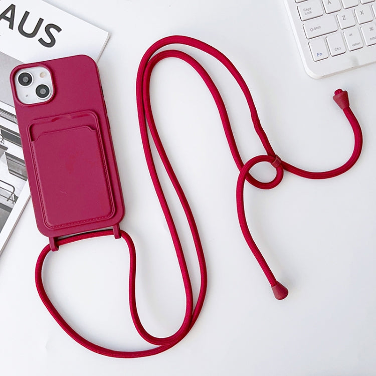 Crossbody Lanyard Elastic Silicone Card Holder Phone Case, For iPhone 14 Pro Max, For iPhone 13, For iPhone 13 Pro