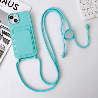 Crossbody Lanyard Elastic Silicone Card Holder Phone Case, For iPhone 13 Pro Max, For iPhone 12, For iPhone 12 Pro