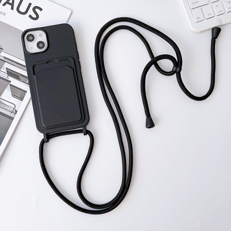 Crossbody Lanyard Elastic Silicone Card Holder Phone Case, For iPhone 13 Pro Max, For iPhone 12, For iPhone 12 Pro