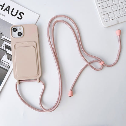 Crossbody Lanyard Elastic Silicone Card Holder Phone Case, For iPhone 12 Pro Max, For iPhone 11, For iPhone 11 Pro