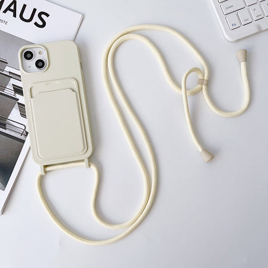 Crossbody Lanyard Elastic Silicone Card Holder Phone Case, For iPhone 11 Pro Max