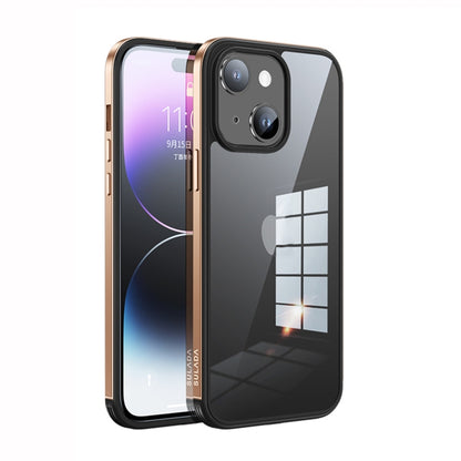 SULADA Metal Frame + Nano Glass + TPU Phone Case, For iPhone 14, For iPhone 14 Plus, For iPhone 14 Pro, For iPhone 14 Pro Max
