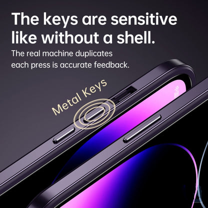 SULADA Metal Frame + Nano Glass + TPU Phone Case, For iPhone 14, For iPhone 14 Plus, For iPhone 14 Pro, For iPhone 14 Pro Max