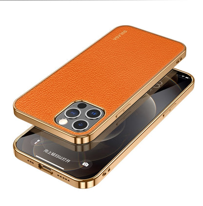SULADA Shockproof TPU + Handmade Leather Phone Case, For iPhone 14, For iPhone 14 Plus, For iPhone 14 Pro, For iPhone 14 Pro Max