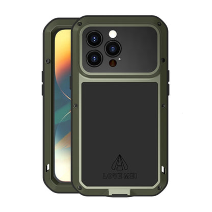 LOVE MEI Metal Shockproof Waterproof Dustproof Phone Case, For iPhone 14, For iPhone 14 Plus, For iPhone 14 Pro, For iPhone 14 Pro Max