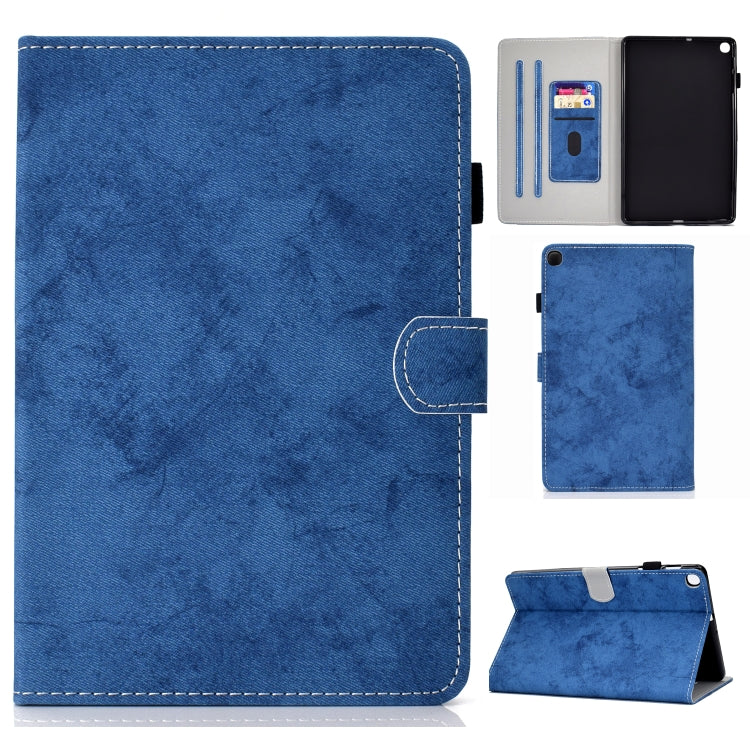 Sewing Thread Horizontal Solid Color Flat Leather Case with Sleep Function & Pen Cover & Anti Skid Strip & Card Slot & Holder, For Galaxy Tab S6 Lite