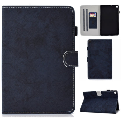 Sewing Thread Horizontal Solid Color Flat Leather Case with Sleep Function & Pen Cover & Anti Skid Strip & Card Slot & Holder, For Galaxy Tab S6 Lite