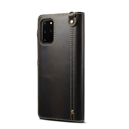 Denior Oil Wax Cowhide Magnetic Button Genuine Leather Case, For Samsung Galaxy S20+, For Samsung Galaxy S20 Ultra, For Samsung Galaxy Note20, For Samsung Galaxy Note20 Ultra, For Samsung Galaxy S21 5G, For Samsung Galaxy S21+ 5G                       ...